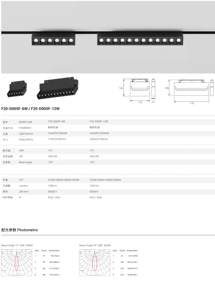 F20 MAGNETIC TRACK LIGHT thumbnail 2